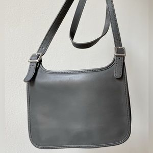 {Coach} Vintage Soft Grey Mini Hippie Slim Crossbody